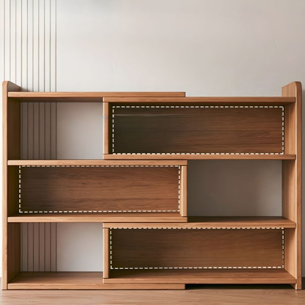 1200x12006 67 Apexerahomelife Plywood Bookcase JX-BC-080 Modern Minimalist Multi-functional Storage