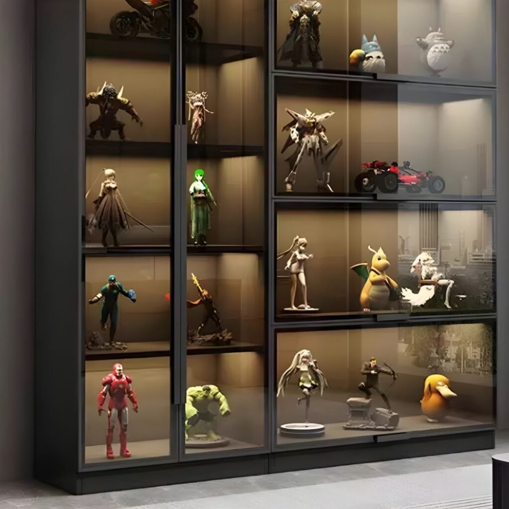 1200x12007 101 Exquisite Interactive Glass Showcase Cabinet with 79-Inch Professional Lift-Up Doors and 18-Style Modular Customization