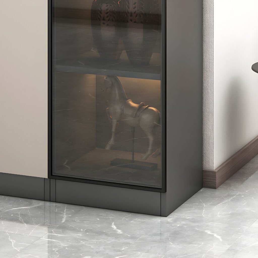 1200x12008 104 Handleless Glass Display Showcase with Seamless Rebound Doors and 79" Elegant Minimalist 7-Style Customization