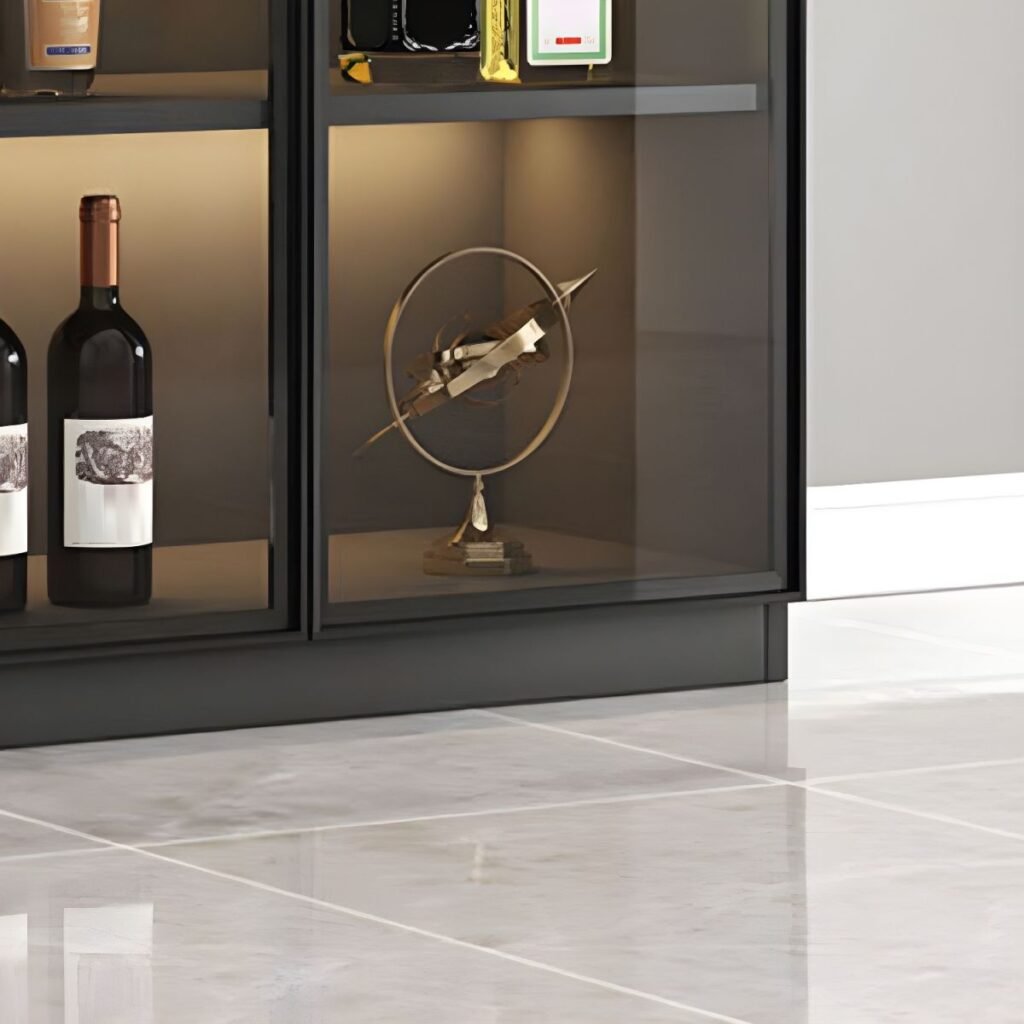 1200x12008 95 Enclosed Full Overlay Free standing Accent Cabinet in Wood with Cabinet Boxes, Glass Doors and 4/6 Shelves in a Trendy Style