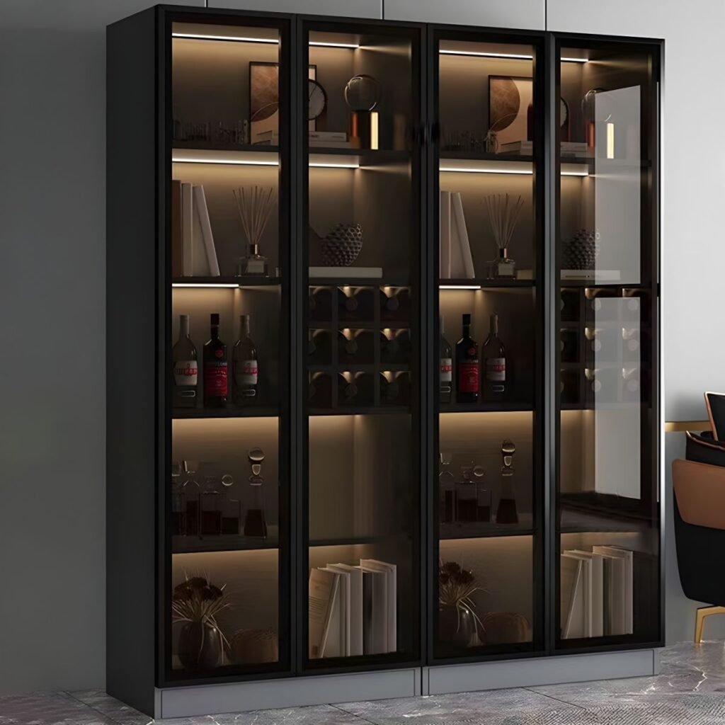 1200x12009 90 Elegant Full-Height Wine Display Cabinet with Floor-to-Ceiling Glass Doors and 4 Professional Modular Layouts for Luxury Homes