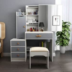 Modern Bedroom Furniture Vanity Desk With Led Mirror for Bedroom Makeup