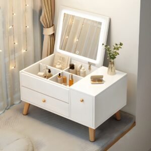 Modern Bedroom Furniture Vanity Desk With Led Mirror for Bedroom Makeup