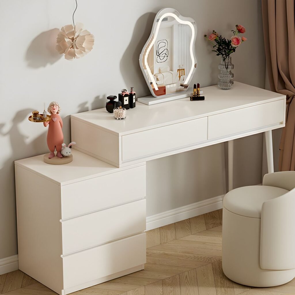 1200x12001 100 Vanity Set with Lighting, Scalable, 5 Drawers and Push-Pull Features