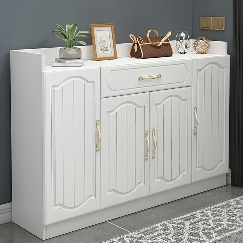 Modern White Narrow Shoe Storage Cabinet with 5 Tiers/4 Tiers Scratch Resistant for Home - Image 2