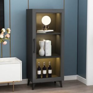 Modern Home Bar Sideboard Wine Cabinet Living Room Furniture Wine Cabinet with Wine Racks for Dining Room