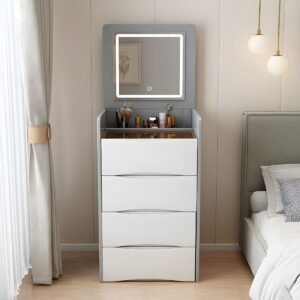 Modern Bedroom Furniture Vanity Desk With Led Mirror for Bedroom Makeup