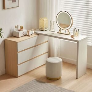 Modern Bedroom Furniture Vanity Desk With Led Mirror for Bedroom Makeup