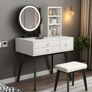 Modern Bedroom Furniture Vanity Desk With Led Mirror for Bedroom Makeup