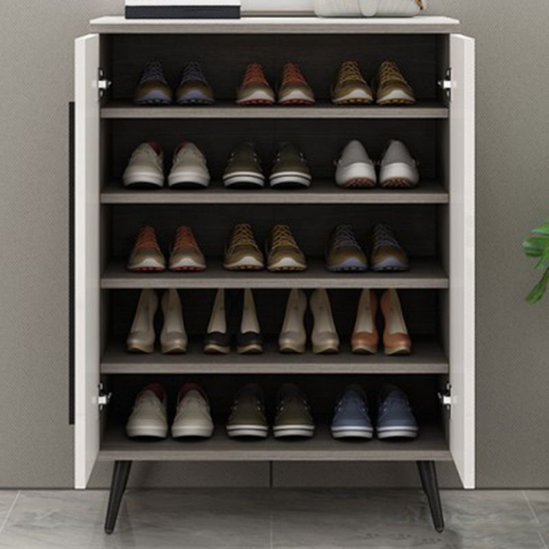Modern Design Shoe Storage Cabinet 5-tier Storage for Shoes with Shelf, Door, Dustproof, and Closed Back - Image 10