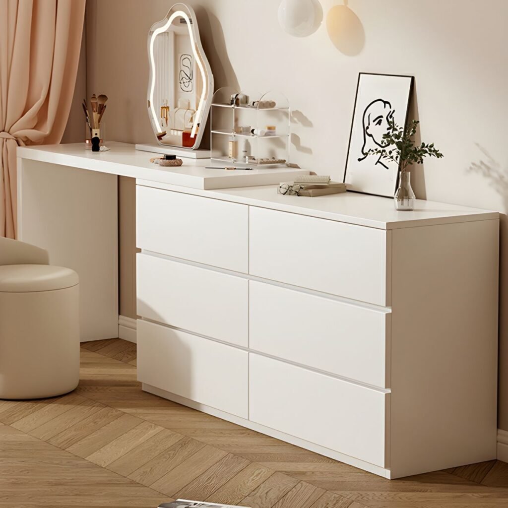 1200x12002 100 Double Chest Vanity with 6 Drawers in Pure White