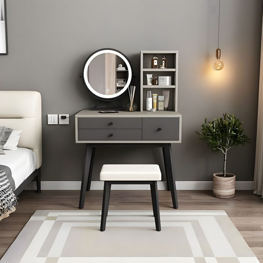 1200x12002 99 Vanity Desk with Shelves | Radiant 80cm Makeup Table