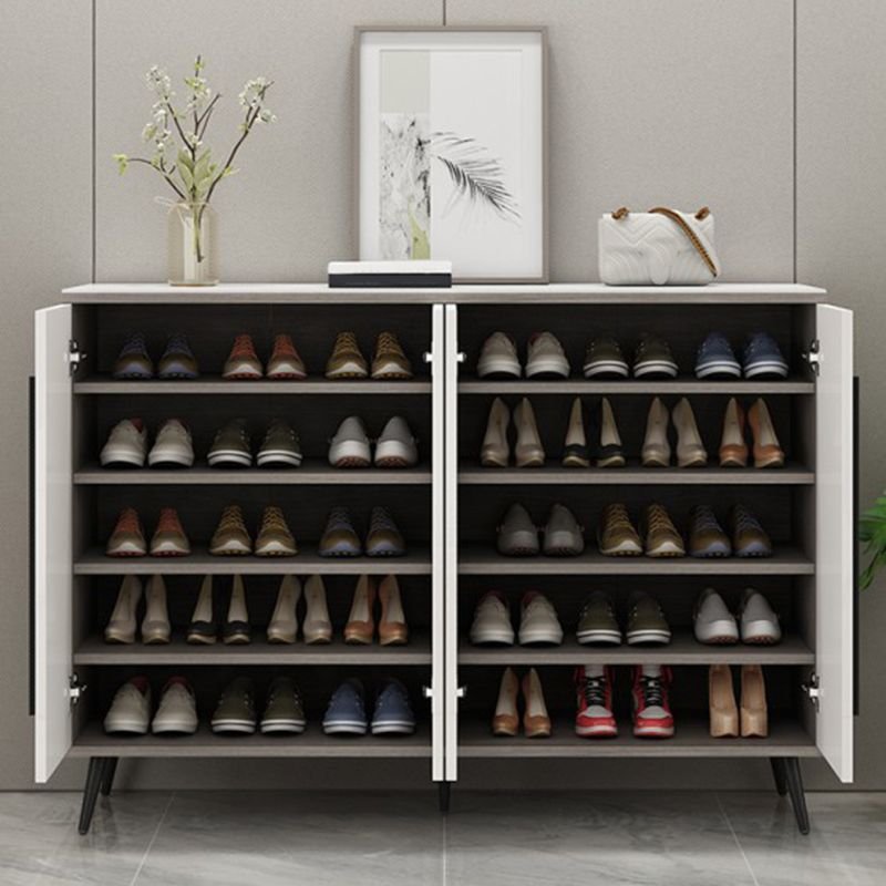 Modern Design Shoe Storage Cabinet 5-tier Storage for Shoes with Shelf, Door, Dustproof, and Closed Back - Image 4