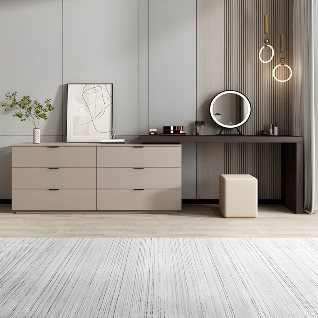 1200x12003 91 Grey Simple Lumber Large Vanity Set with 6 Drawers, No Suspension, and Table top Storage