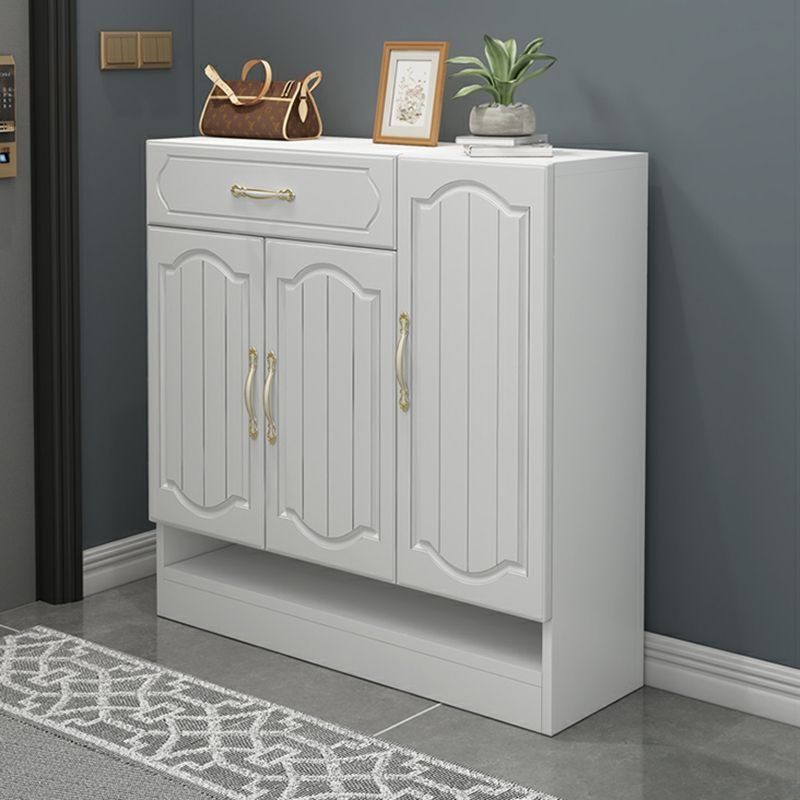 Modern White Narrow Shoe Storage Cabinet with 5 Tiers/4 Tiers Scratch Resistant for Home - Image 5