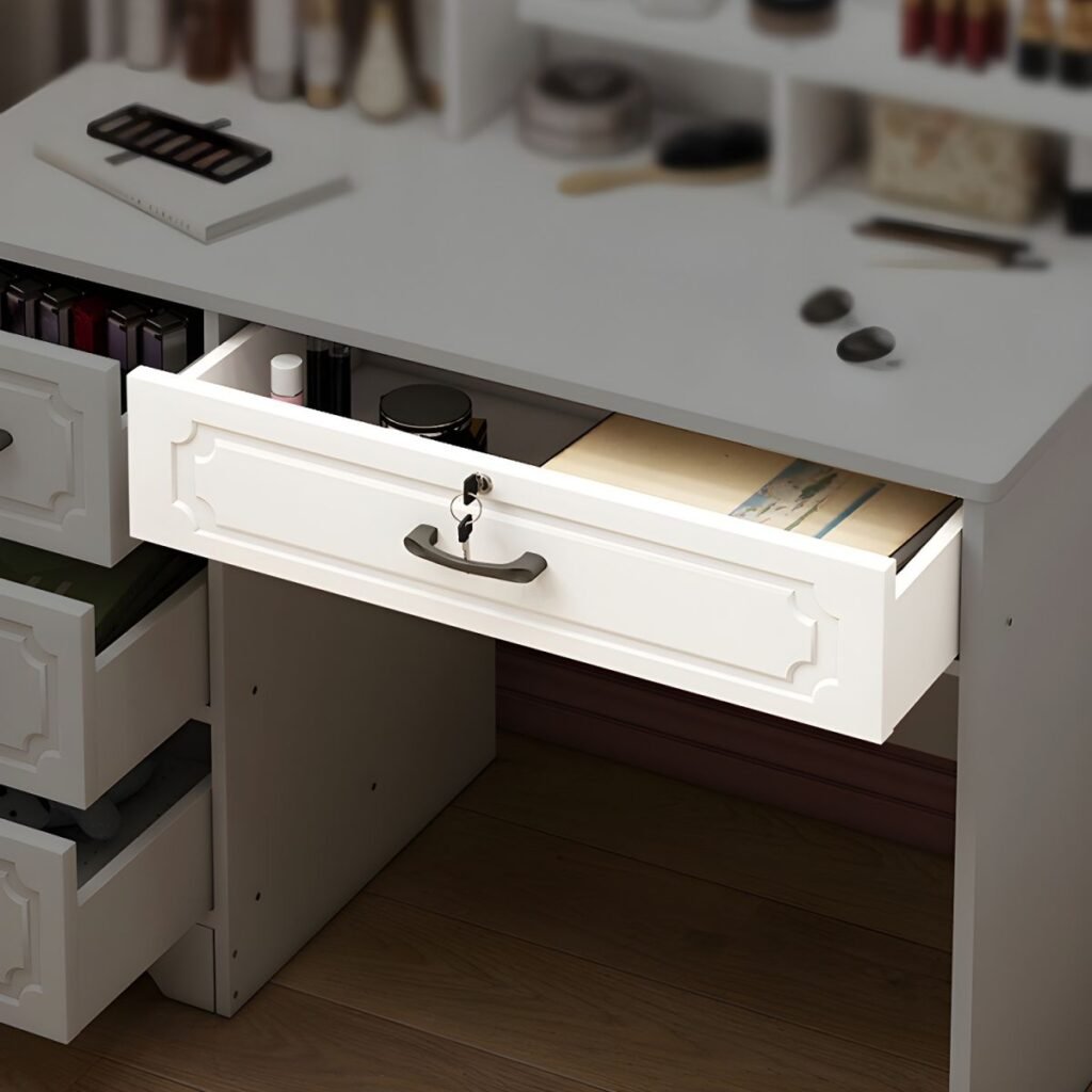 1200x12004 92 Compact Swivel Makeup Desk | Zen 80cm E0 Board Unit