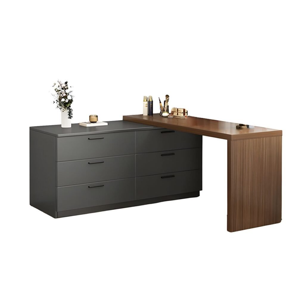 1200x12004 93 Two Tone Swivel Dressing Table | Bold 140cm Wood Set