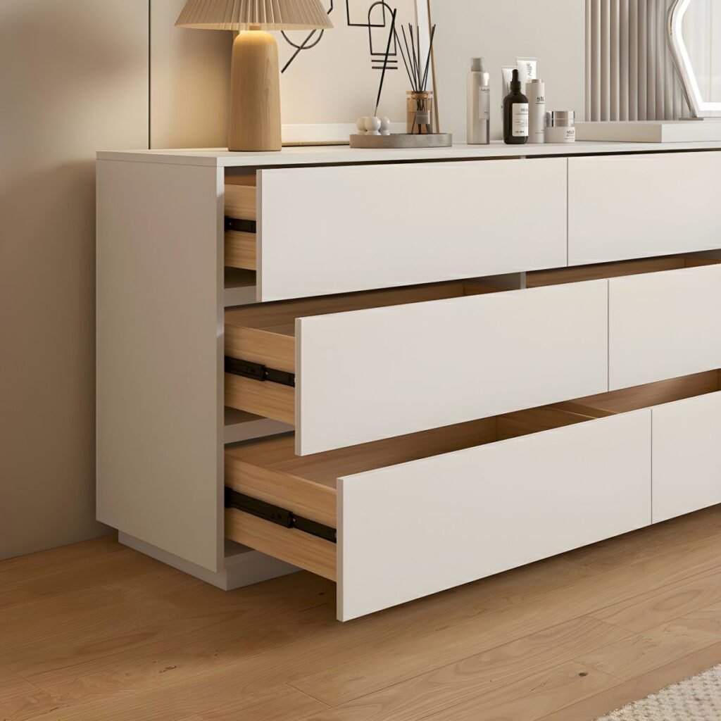 1200x12005 101 Large Vanity with 6 Drawers | Sublime 140cm White Desk