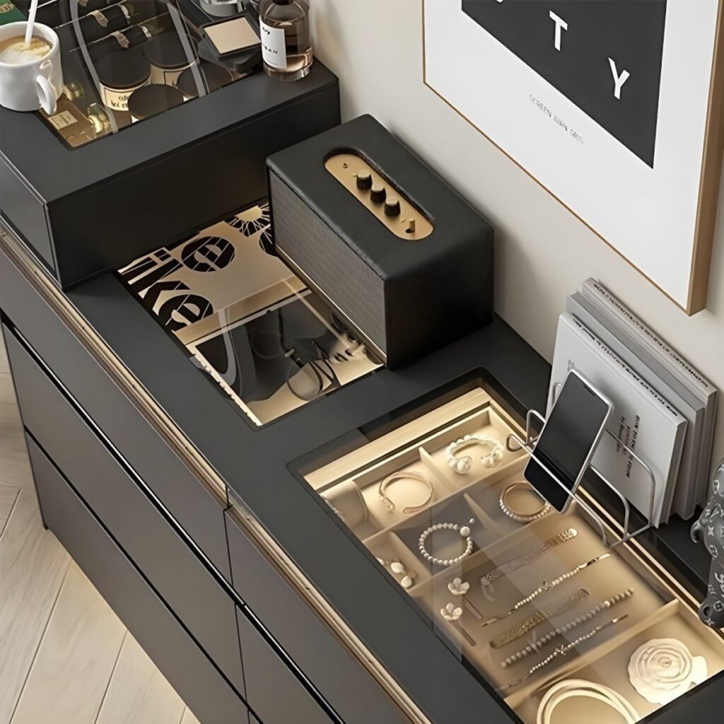 1200x12005 123 Slate Grey Glass Vanity | Majestic 120cm Swivel Set