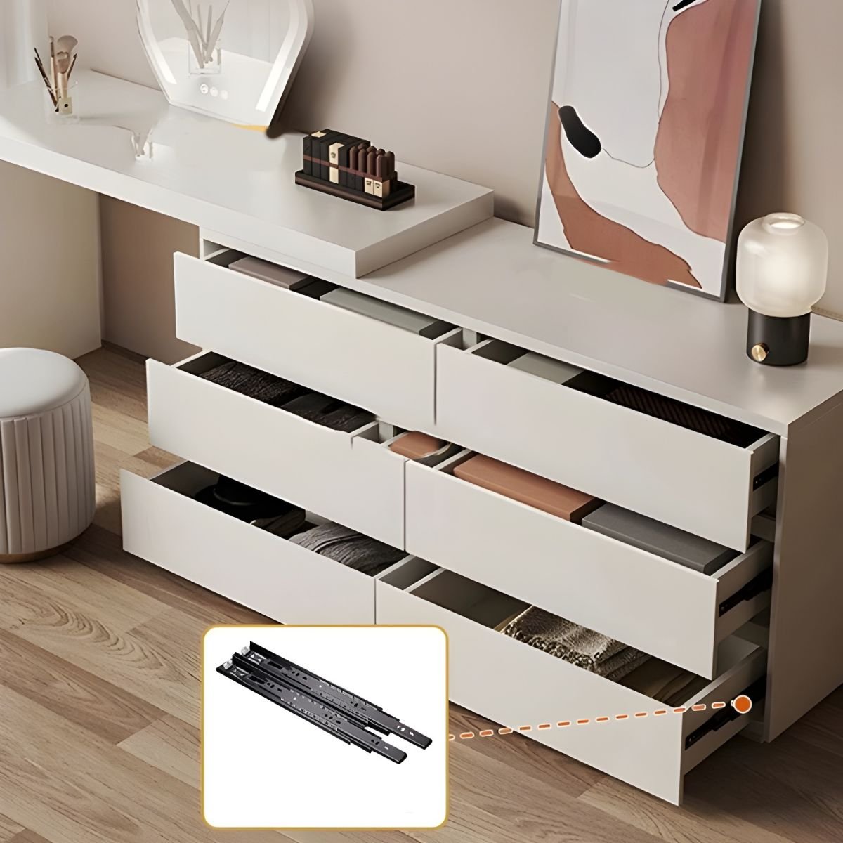 Modern Bedroom Furniture Vanity Desk With Led Mirror for Bedroom Makeup - Image 6