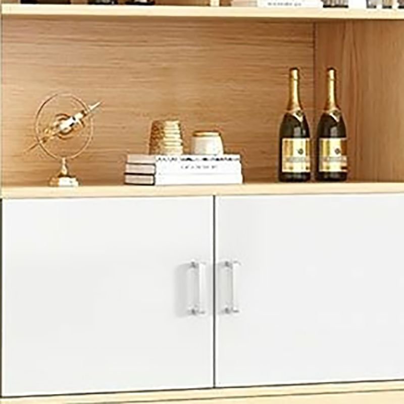 Modern Wood Display Stand with Open Storage & 4 Non-Adjustable Shelves & Cabinet Included - Image 7