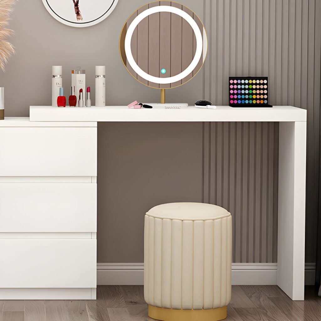 1200x12005 92 Modern Extendable Vanity Set with 6-Drawer Cabinet Combo
