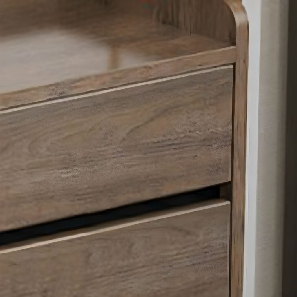 1200x12006 146 Manufactured Wood Shoe Storage Cabinet 5-Tier ShoeTower with Shelf, Drawers, Gate, Dustproof Cover, and Closed Back