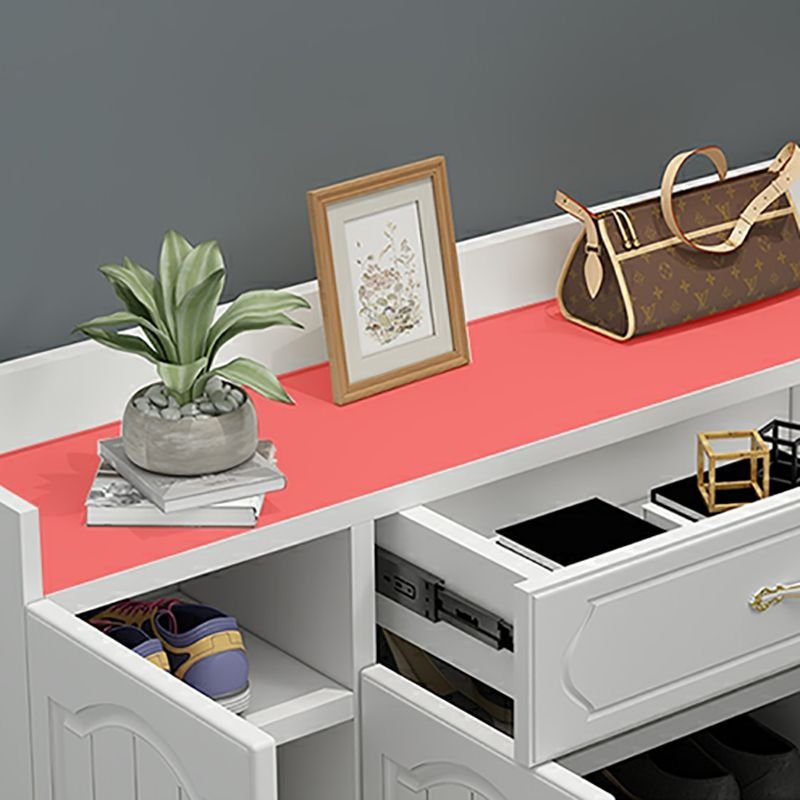 Modern White Narrow Shoe Storage Cabinet with 5 Tiers/4 Tiers Scratch Resistant for Home - Image 6