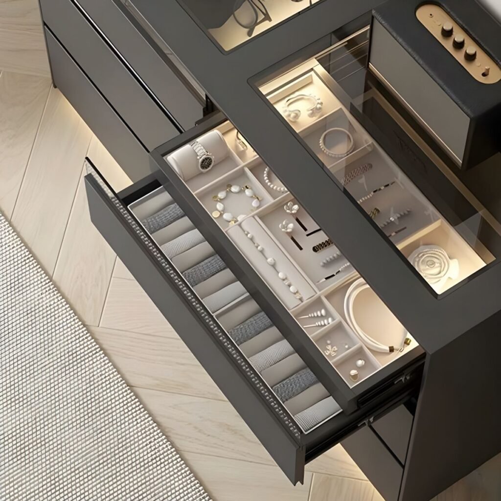1200x12007 137 Slate Grey Glass Vanity | Majestic 120cm Swivel Set