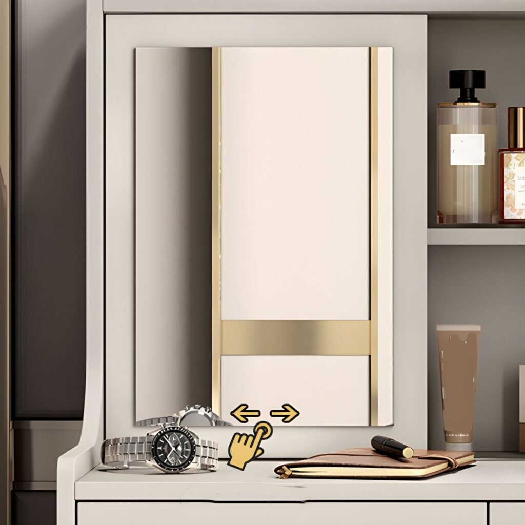 1200x12008 145 Chic Grey Vanity Desk | Sleek 120cm Asymmetric Set