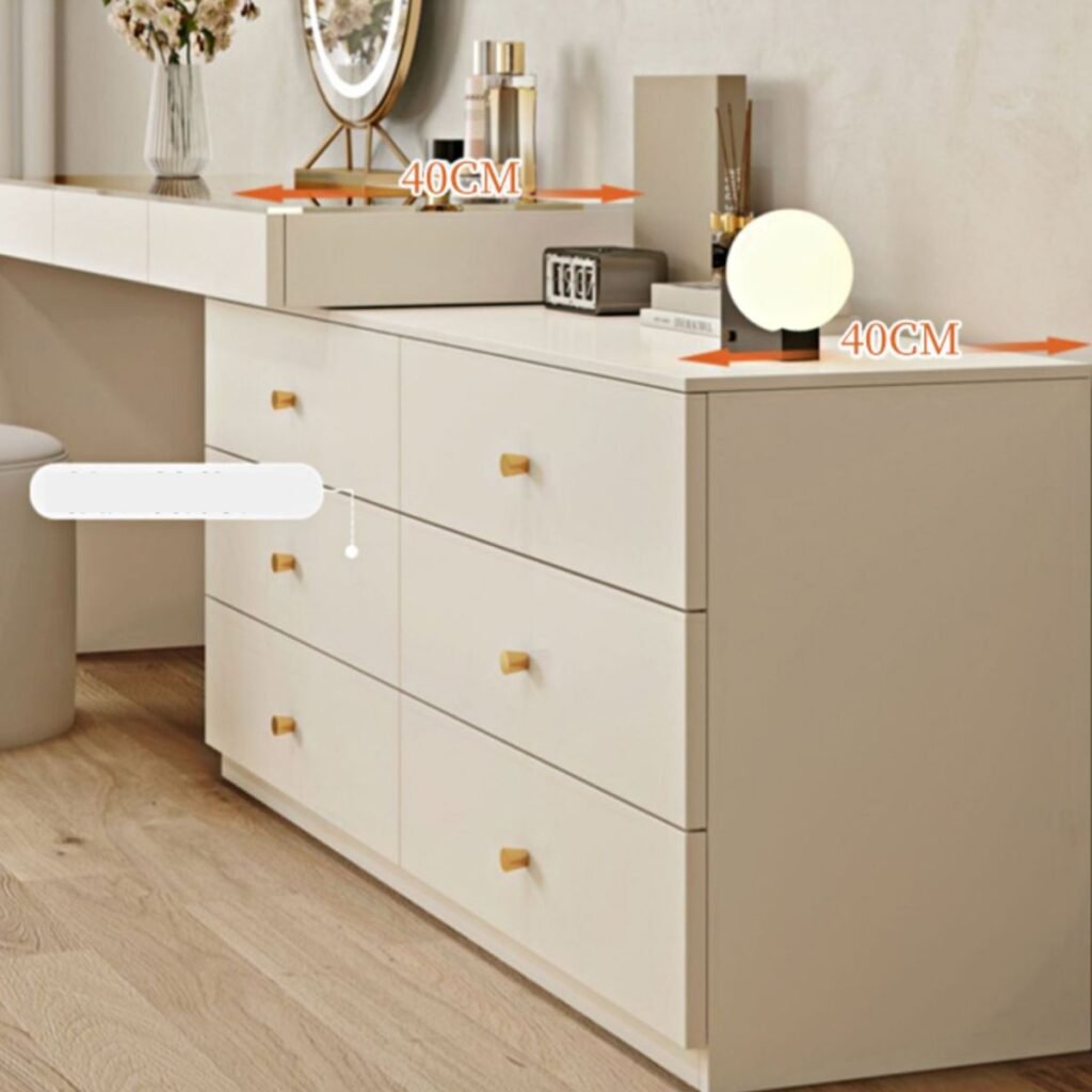 1200x12009 161 Glass Top Vanity with Drawers | Elegant White 140cm Desk