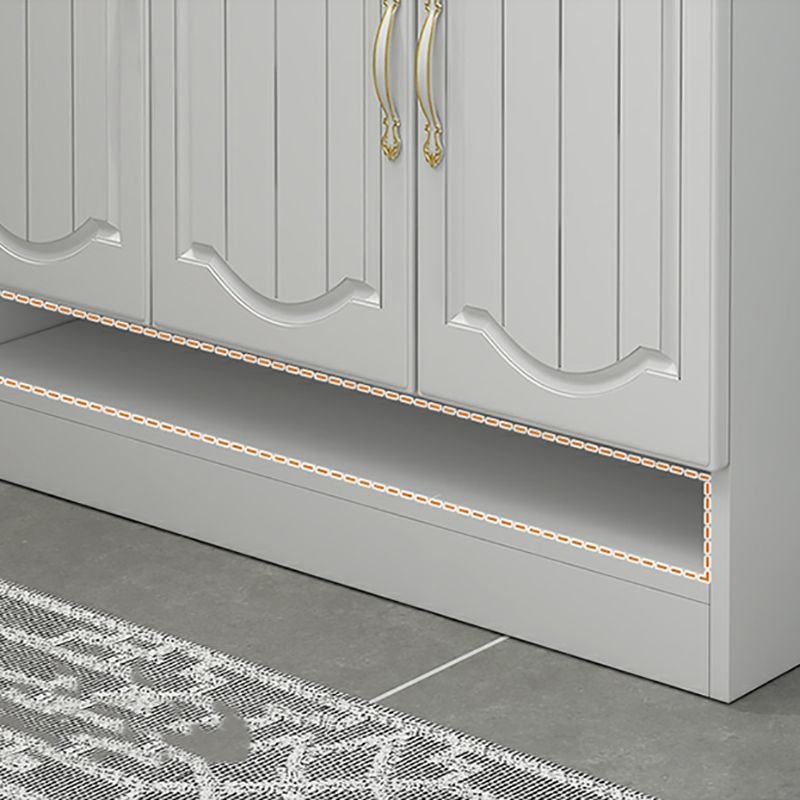 Modern White Narrow Shoe Storage Cabinet with 5 Tiers/4 Tiers Scratch Resistant for Home - Image 8