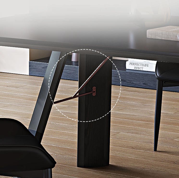 Contemporary Solid Wood Kitchen & Dining Table in Light Brown with Chip Resistant Fixed Legs for 6-person Seat/Seats 10/8 People - Image 8