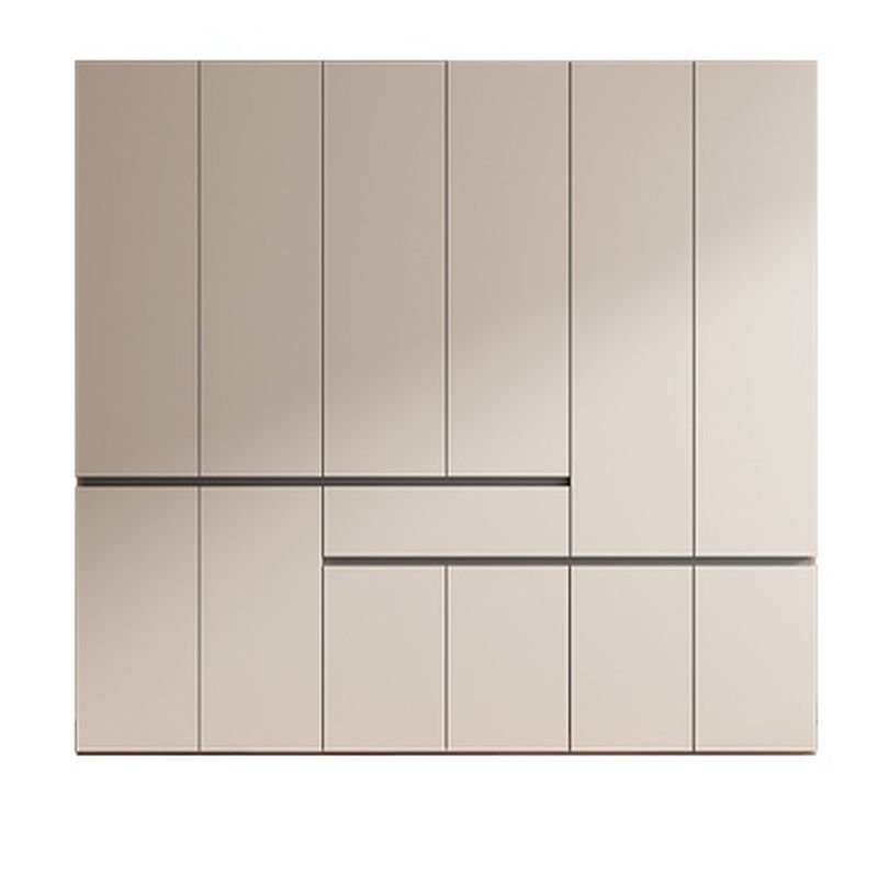 Refined Grey and Wood Wardrobe with Integrated LED Lighting - Grand 94.5" Tall ENF Eco-Friendly Armoire - Image 8