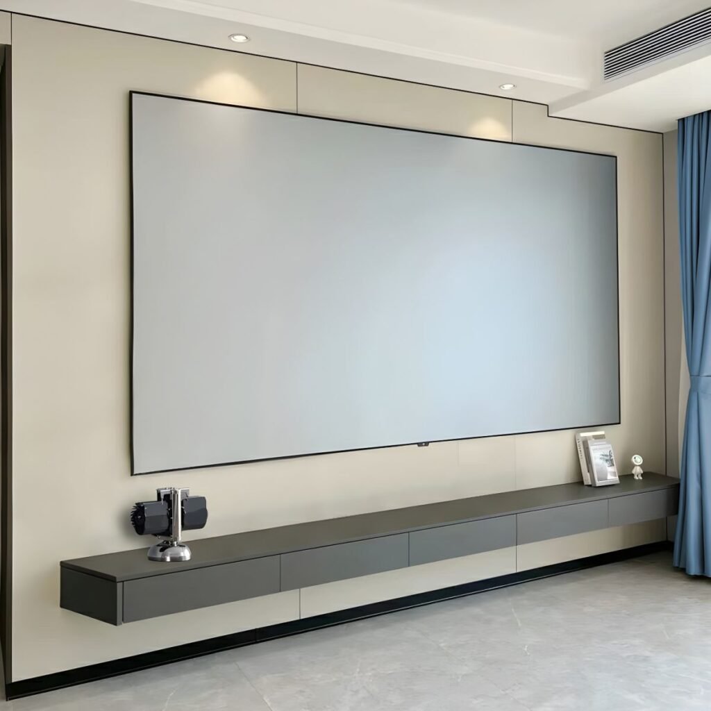 1200x1200 156 Extra Long Grey Floating TV Unit, Stunning 118 inch Modern Media Console with 5 Drawers for Luxury Homes