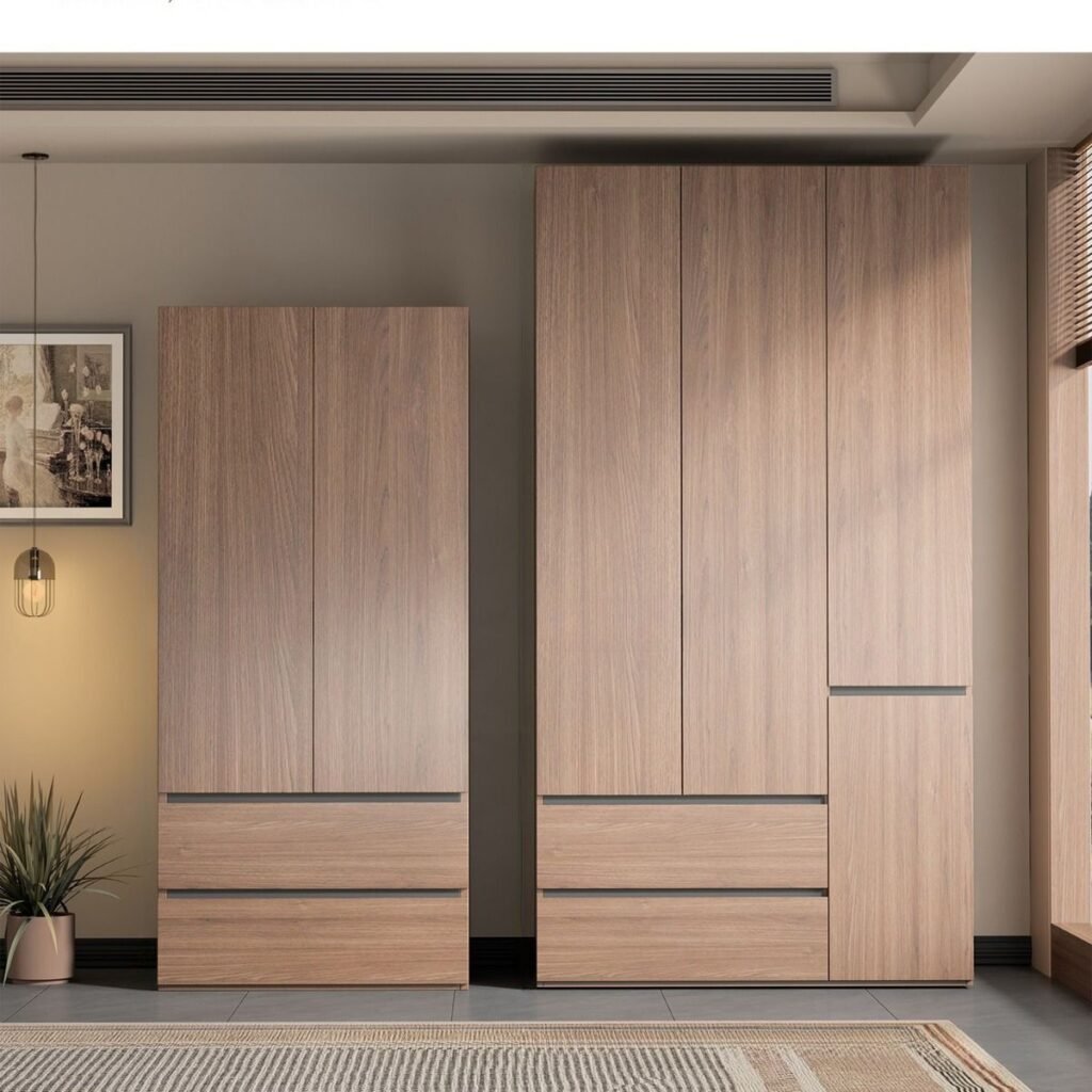 1200x12001 110 Natural Wood Grain Armoire 94.5" Modern Storage Closet