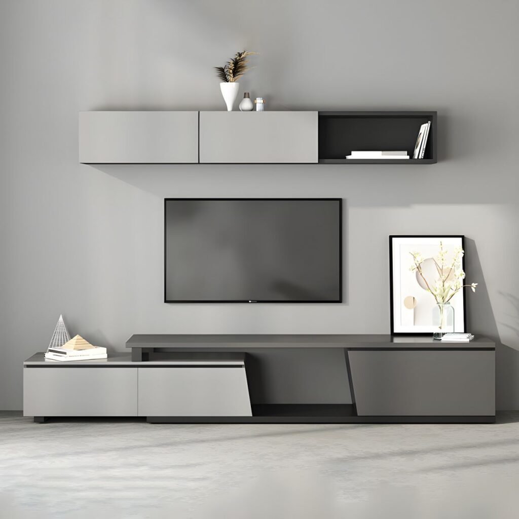 1200x12002 140 Extra Long Two Tone TV Stand with 4 Drawers, Stunning 114 inch Modern Media Console for Spacious Living Rooms