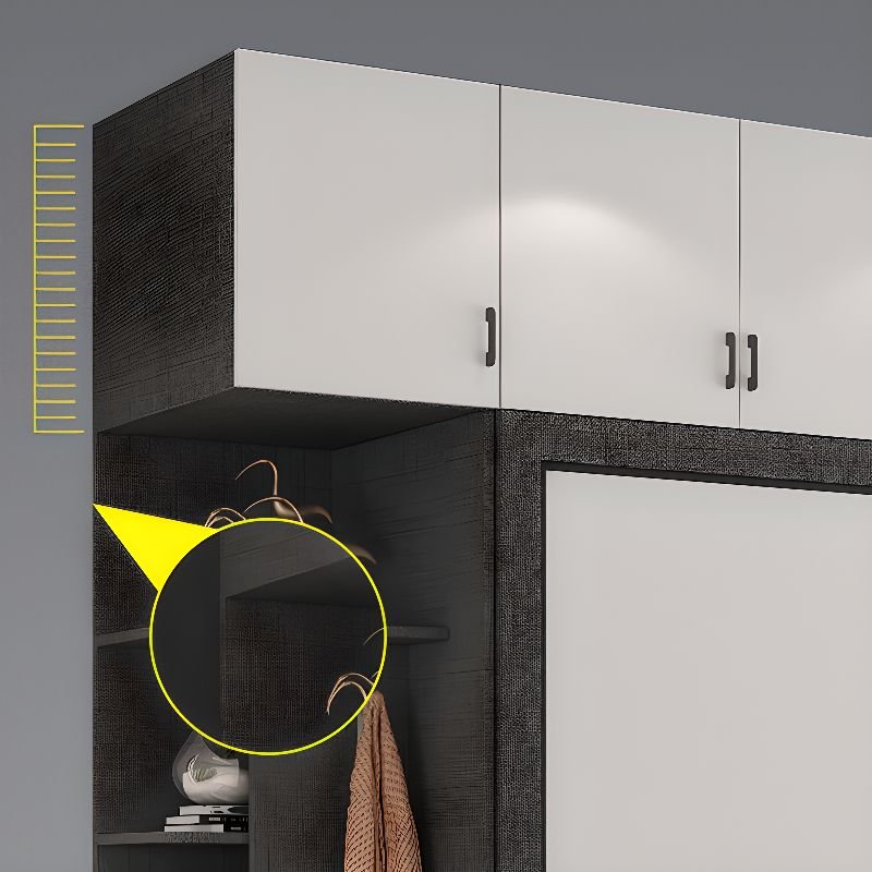 White Modish Manufactured Wood Independent Armoire Cabinet with Soft Close Drawer, Soft Close Door, and Interior Shelves - Image 3