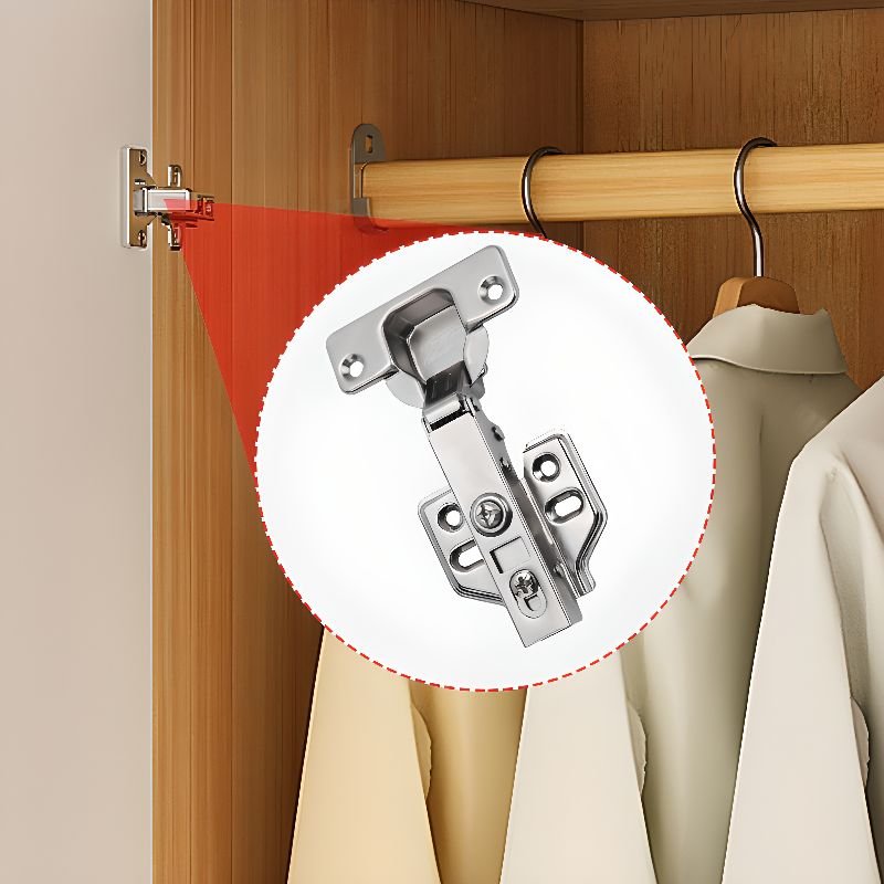 Simple Composite Wood Self-supporting Wardrobe with Soft Close Door, Interior Shelves, and Hanging Rod - Image 4