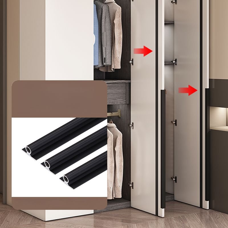 White Modish Manufactured Wood Armoire Cabinet with Soft Close Drawer and Door, Interior Shelves, and Clothing Rod - Image 4