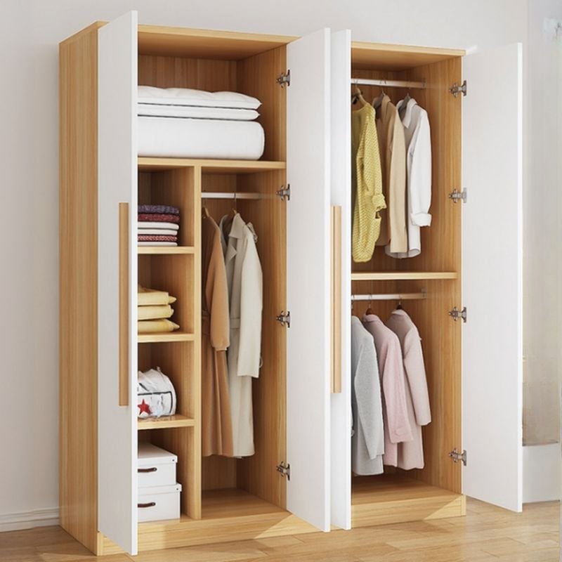 Wood Grain Design Armoires & Wardrobes with Soft Close Door and Storage Space - Image 4
