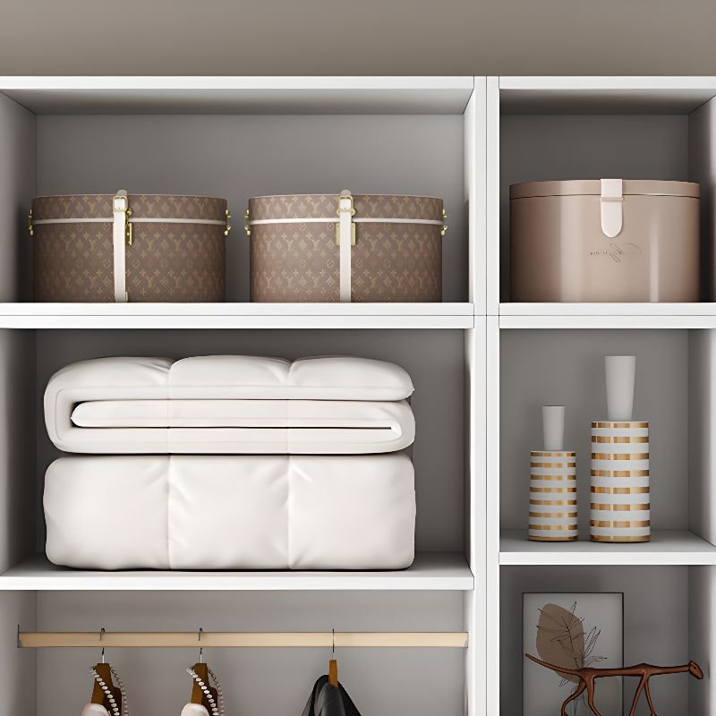 Hinged Wardrobe Cabinet Engineered Wood Wardrobe Armoire for Home - Image 4