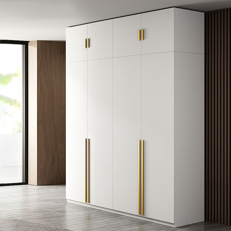 Elegant Full-Wall White Armoire with 101.5" Floor-to-Ceiling Height and Integrated Side Drawers for a Divine Bedroom - Image 4