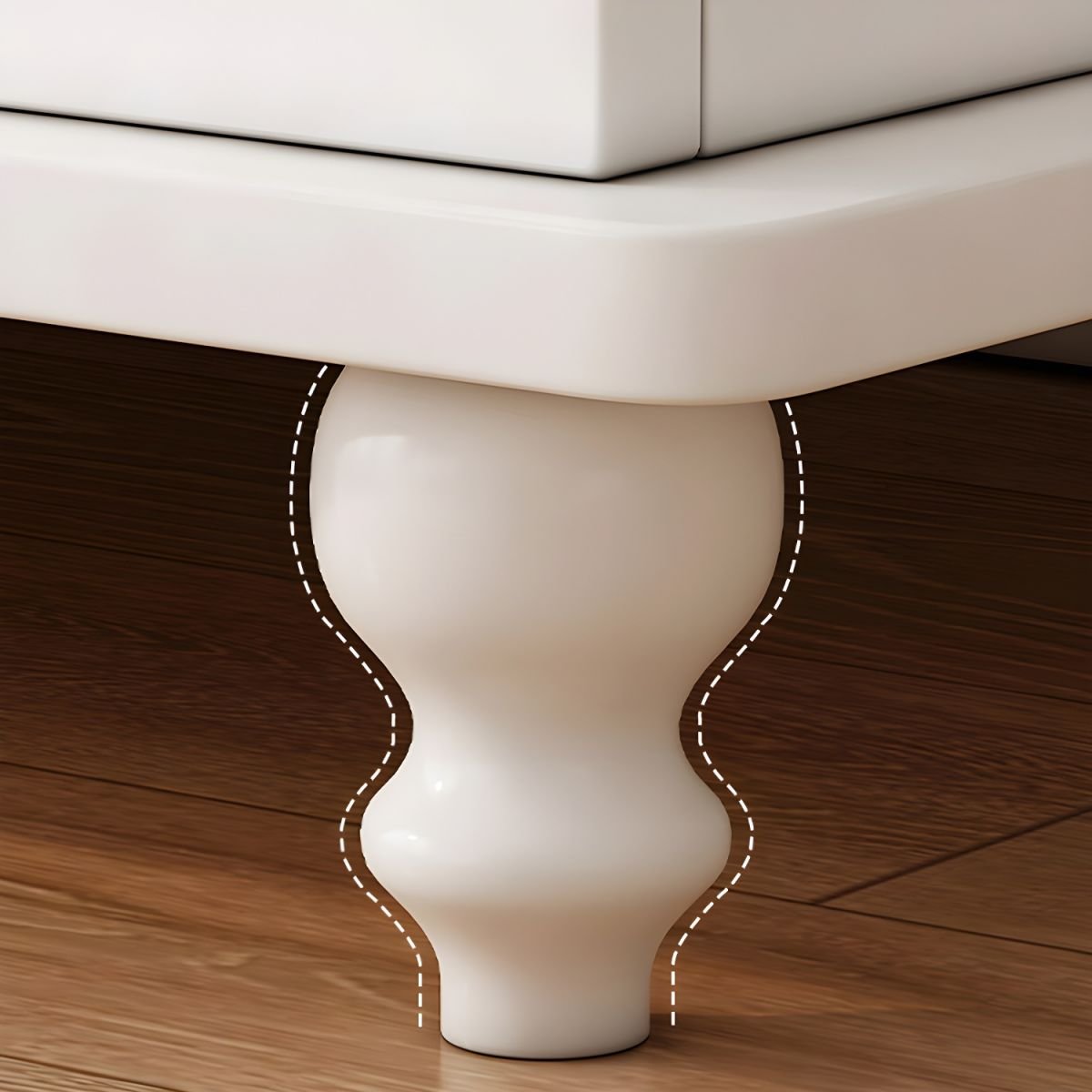 Elegant Midnight Black/White Wood Art Deco TV Stand with 4 Drawers/2-Drawer and 2 Cabinets - Image 5