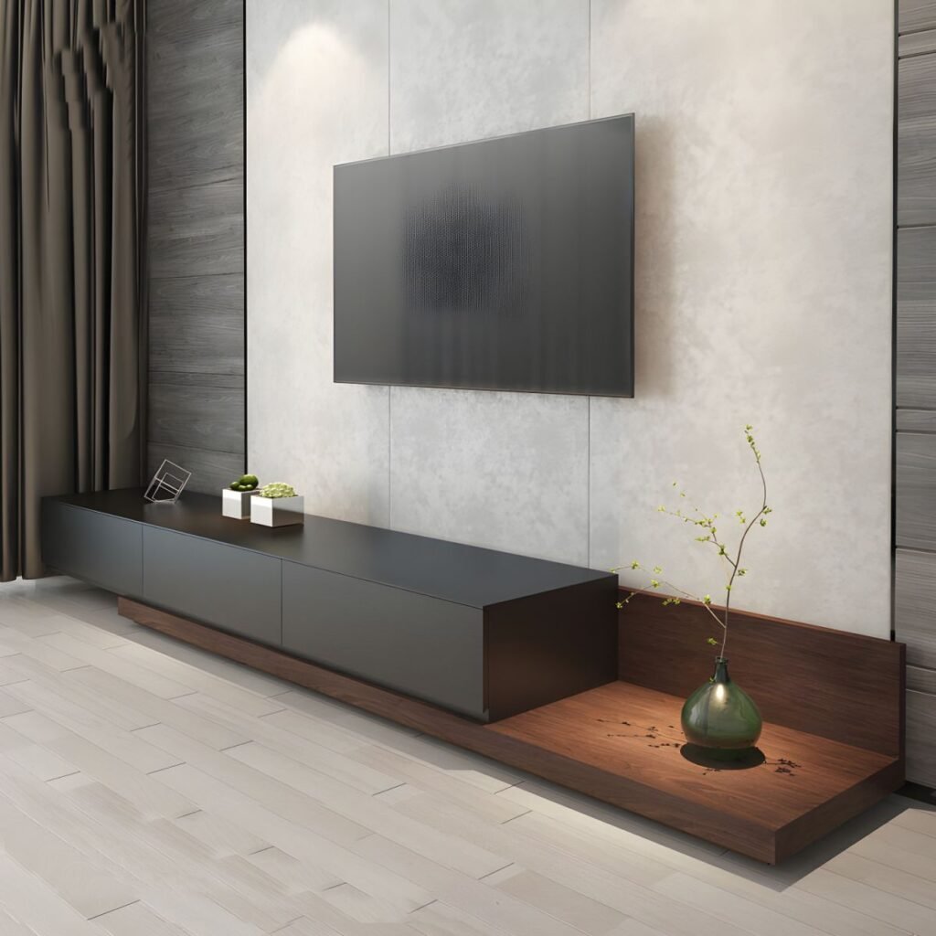 1200x12004 146 Sleek Extendable Media Stand with 3 Drawers, Gorgeous 82 inch Adjustable TV Base for Modern Homes