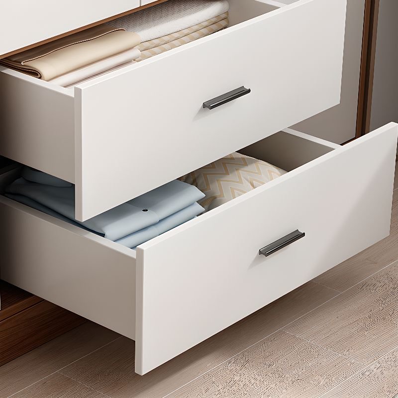 Beige Modish Laminate Independent Wardrobe with Soft Close Drawer, Soft Close Door, and Interior Shelves - Image 6