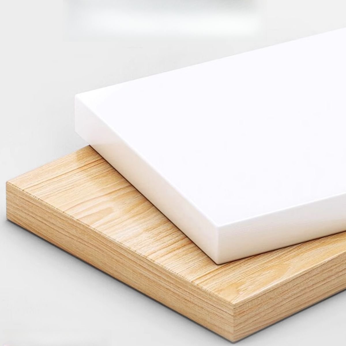 Exquisite Natural Wood Grain Wardrobe with Integrated Side Cabinet - Premium 90.5" Tall ENF Eco-Friendly Armoire - Image 5