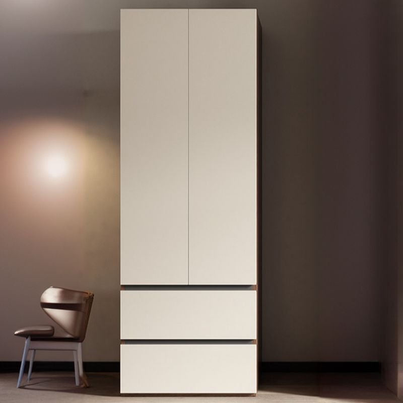 Refined Grey and Wood Wardrobe with Integrated LED Lighting - Grand 94.5" Tall ENF Eco-Friendly Armoire - Image 6
