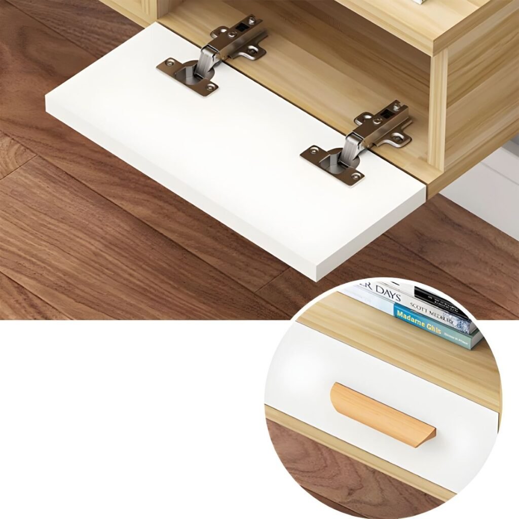 1200x12005 116 Sleek Floating Media Shelf with 2 Drawers, 47 inch Vibrant Wall Mounted TV Stand for Modern Compact Living