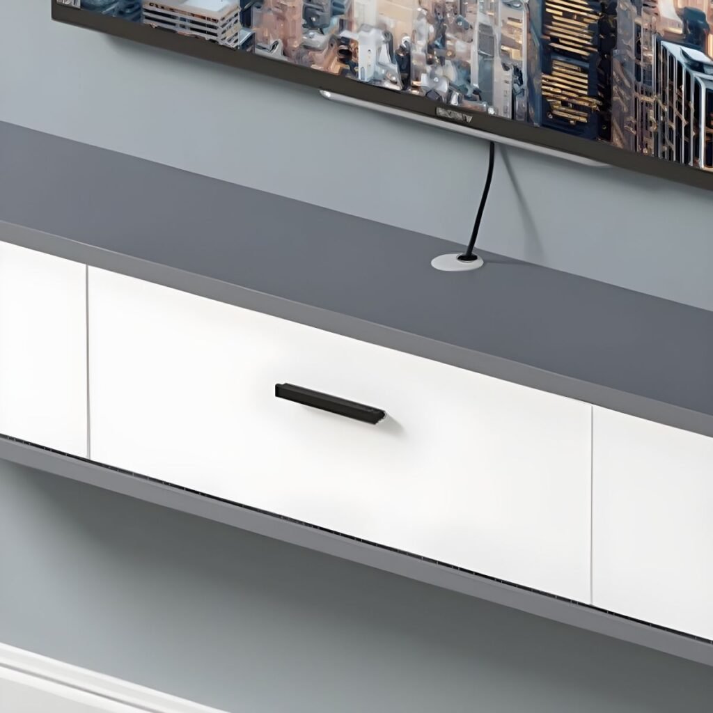 1200x12005 140 Floating Grey Media Console | Stunning Airy Unit